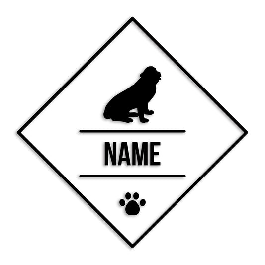 セントバーナード 文字入れ可能 ペット 犬 カッティング ステッカー (st-147-41)