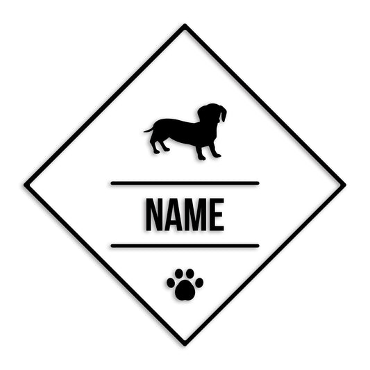 ダックスフンド 文字入れ可能 ペット 犬 カッティング ステッカー (st-147-43)