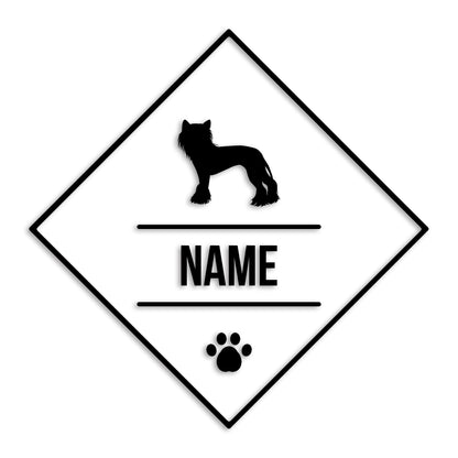 チャイニーズクレステッドドッグ 文字入れ可能 ペット 犬 カッティング ステッカー (st-147-48)