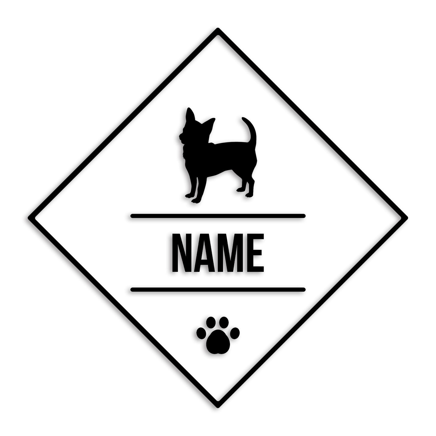 チワワ 文字入れ可能 ペット 犬 カッティング ステッカー (st-147-53)