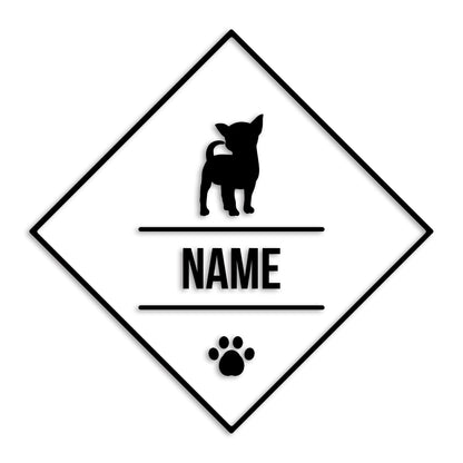 チワワ 文字入れ可能 ペット 犬 カッティング ステッカー (st-147-54)