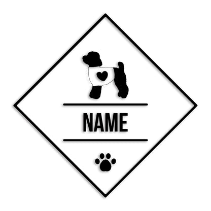 トイプードル 文字入れ可能 ペット 犬 カッティング ステッカー (st-147-55)