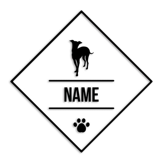 イタリアングレーハウンド 文字入れ可能 ペット 犬 カッティング ステッカー (st-147-6)