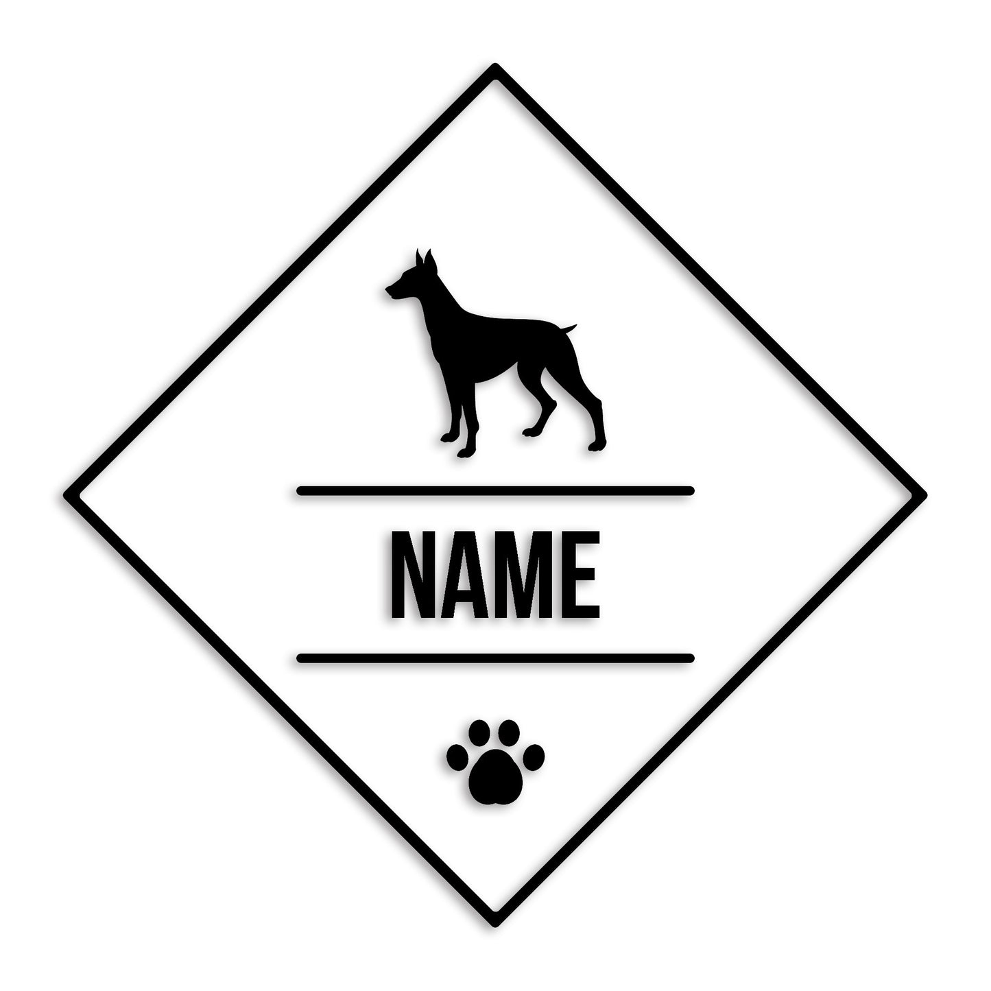 ドーベルマン 文字入れ可能 ペット 犬 カッティング ステッカー (st-147-61)