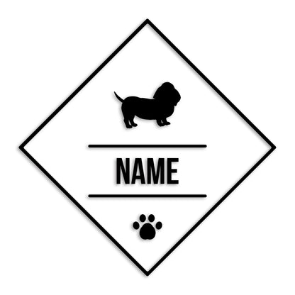 バセットハウンド 文字入れ可能 ペット 犬 カッティング ステッカー (st-147-67)