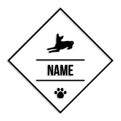 バセンジー 文字入れ可能 ペット 犬 カッティング ステッカー (st-147-70)