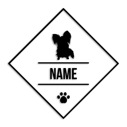 パピヨン 文字入れ可能 ペット 犬 カッティング ステッカー (st-147-73)