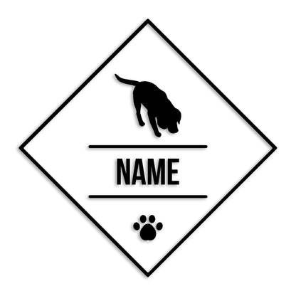 ビーグル 文字入れ可能 ペット 犬 カッティング ステッカー (st-147-80)