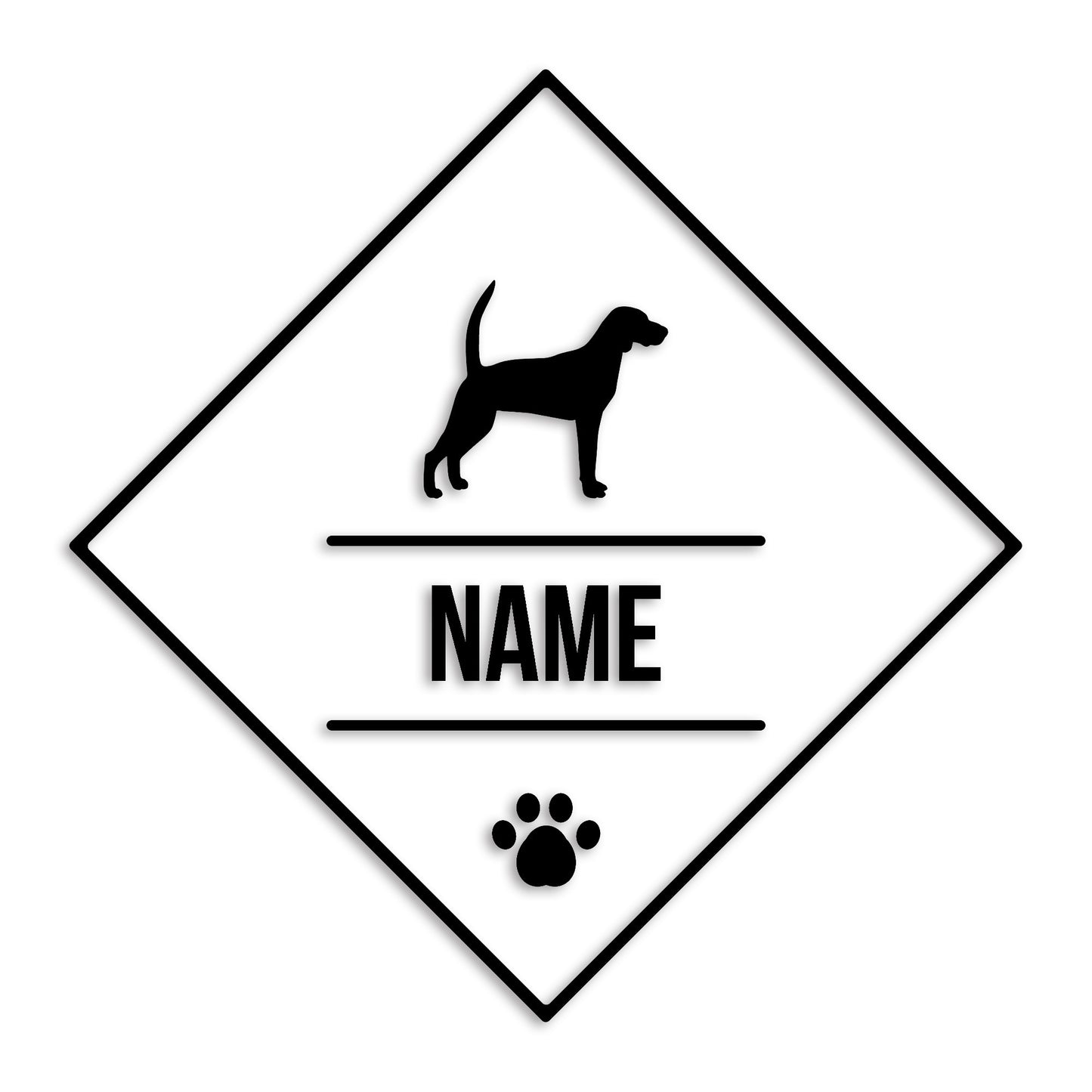 ビーグル 文字入れ可能 ペット 犬 カッティング ステッカー (st-147-81)