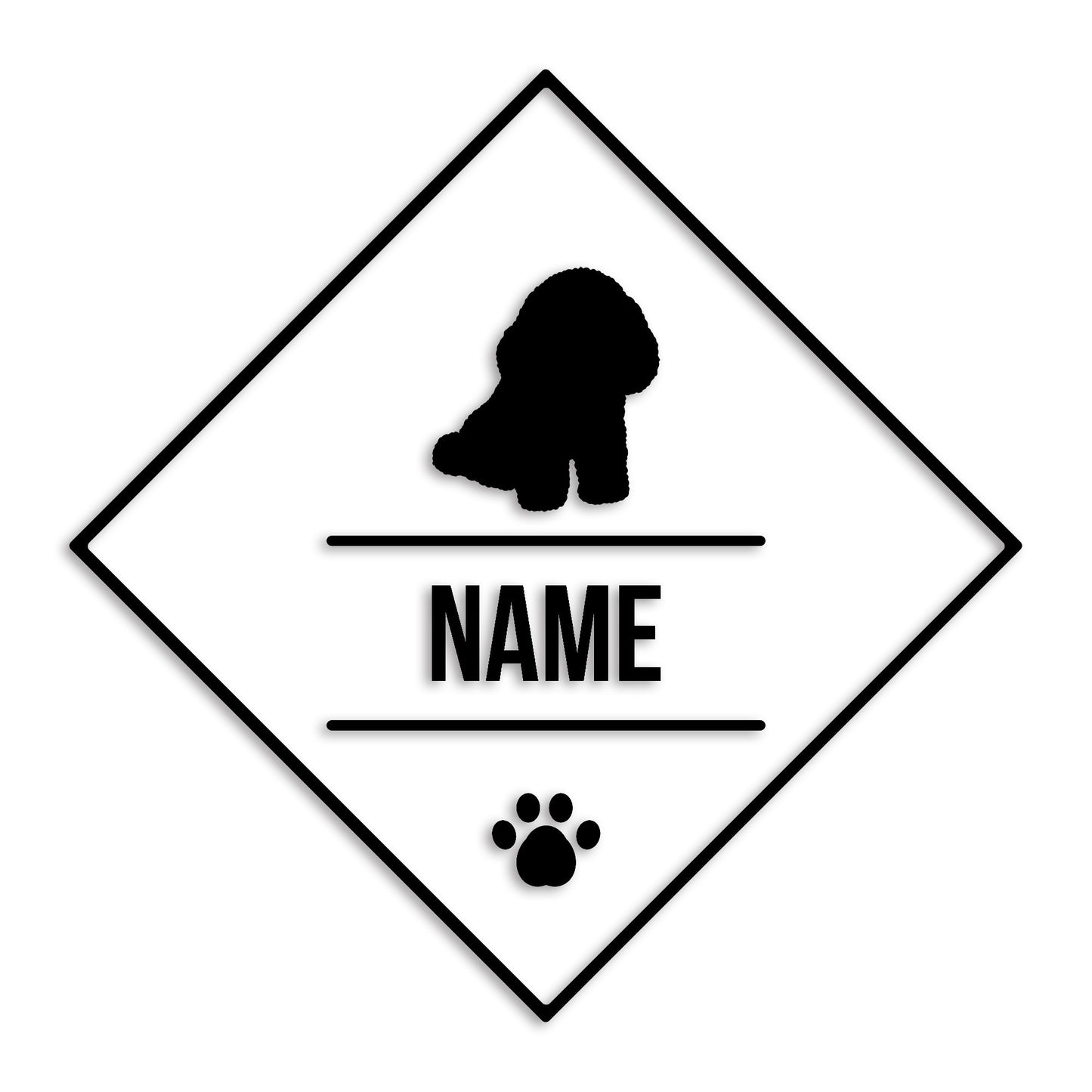 ビションフリーゼ 文字入れ可能 ペット 犬 カッティング ステッカー (st-147-82)