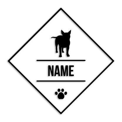 ブルテリア 文字入れ可能 ペット 犬 カッティング ステッカー (st-147-84)