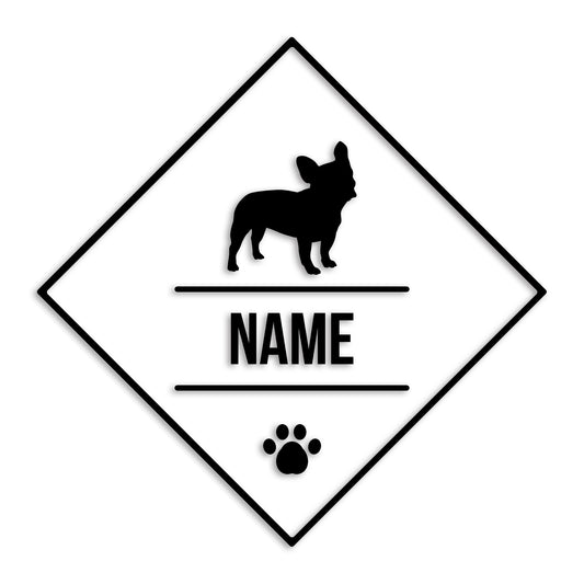 フレンチブルドッグ 文字入れ可能 ペット 犬 カッティング ステッカー (st-147-89)