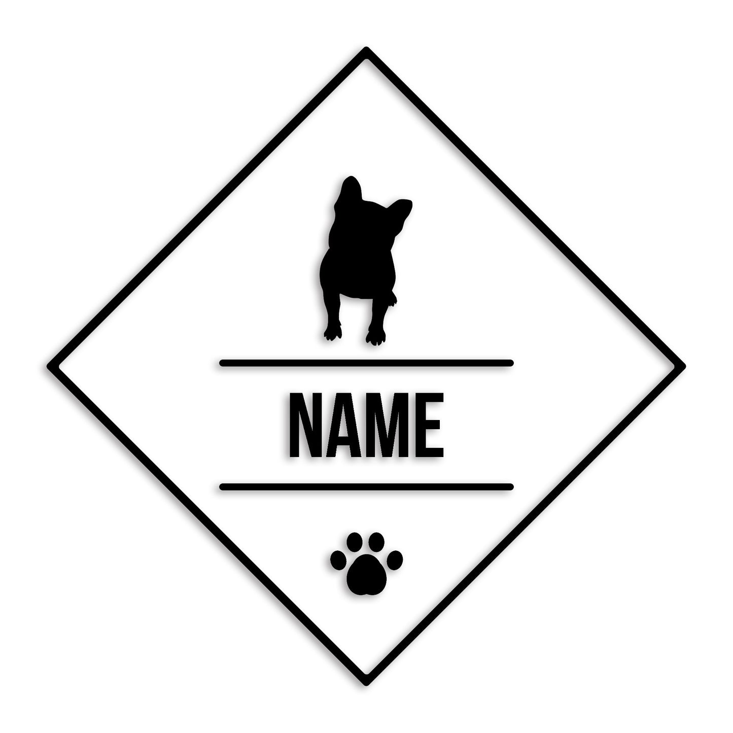 フレンチブルドッグ 文字入れ可能 ペット 犬 カッティング ステッカー (st-147-90)