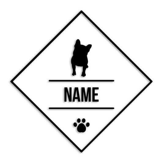 フレンチブルドッグ 文字入れ可能 ペット 犬 カッティング ステッカー (st-147-90)