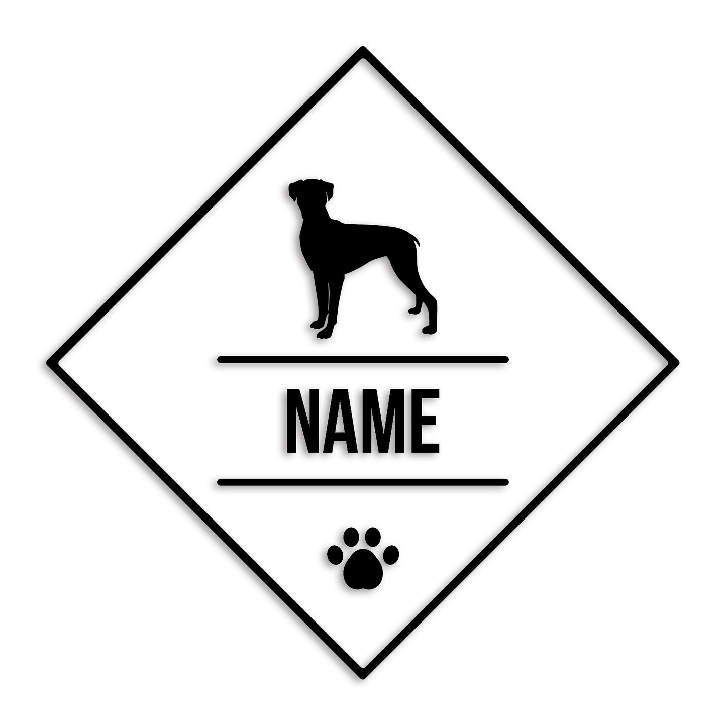 ボクサー 文字入れ可能 ペット 犬 カッティング ステッカー (st-147-97)