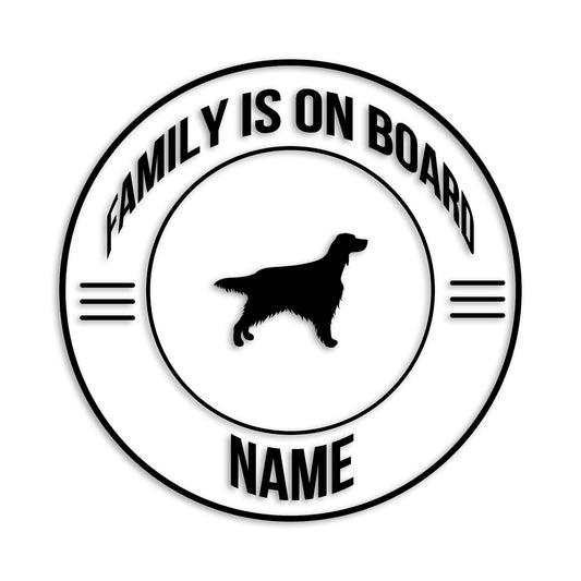 アイリッシュセッター 文字入れ可能 ペット 犬 カッティング ステッカー (st-148-1)