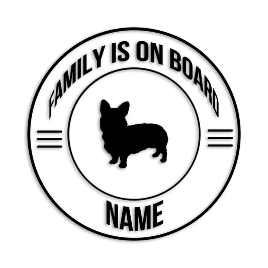 ウェルシュコーギー 文字入れ可能 ペット 犬 カッティング ステッカー (st-148-10)