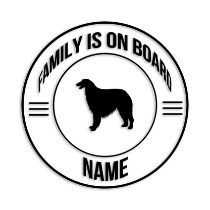 ボルゾイ 文字入れ可能 ペット 犬 カッティング ステッカー (st-148-102)