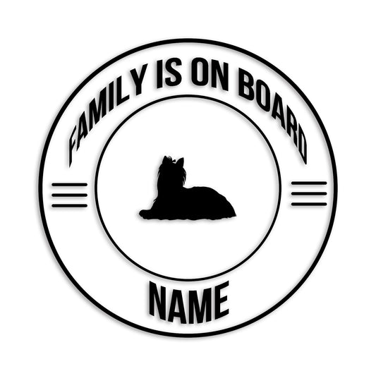 ヨークシャーテリア 文字入れ可能 ペット 犬 カッティング ステッカー (st-148-110)