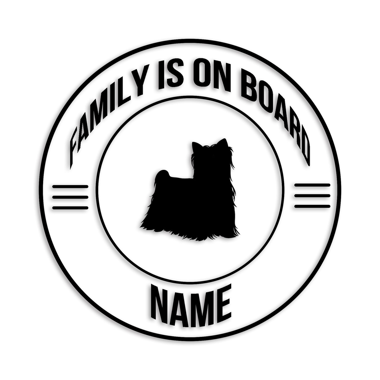 ヨークシャーテリア 文字入れ可能 ペット 犬 カッティング ステッカー (st-148-111)