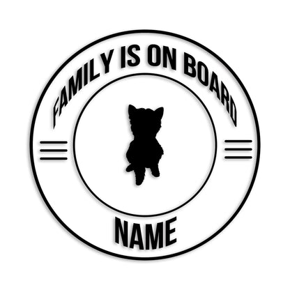 ヨークシャーテリア 文字入れ可能 ペット 犬 カッティング ステッカー (st-148-112)