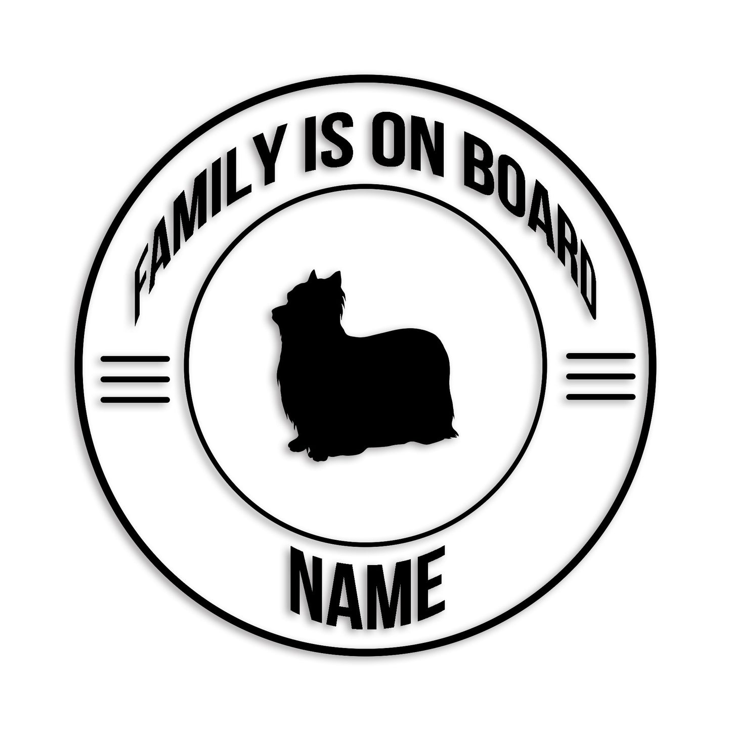 ヨークシャーテリア 文字入れ可能 ペット 犬 カッティング ステッカー (st-148-113)