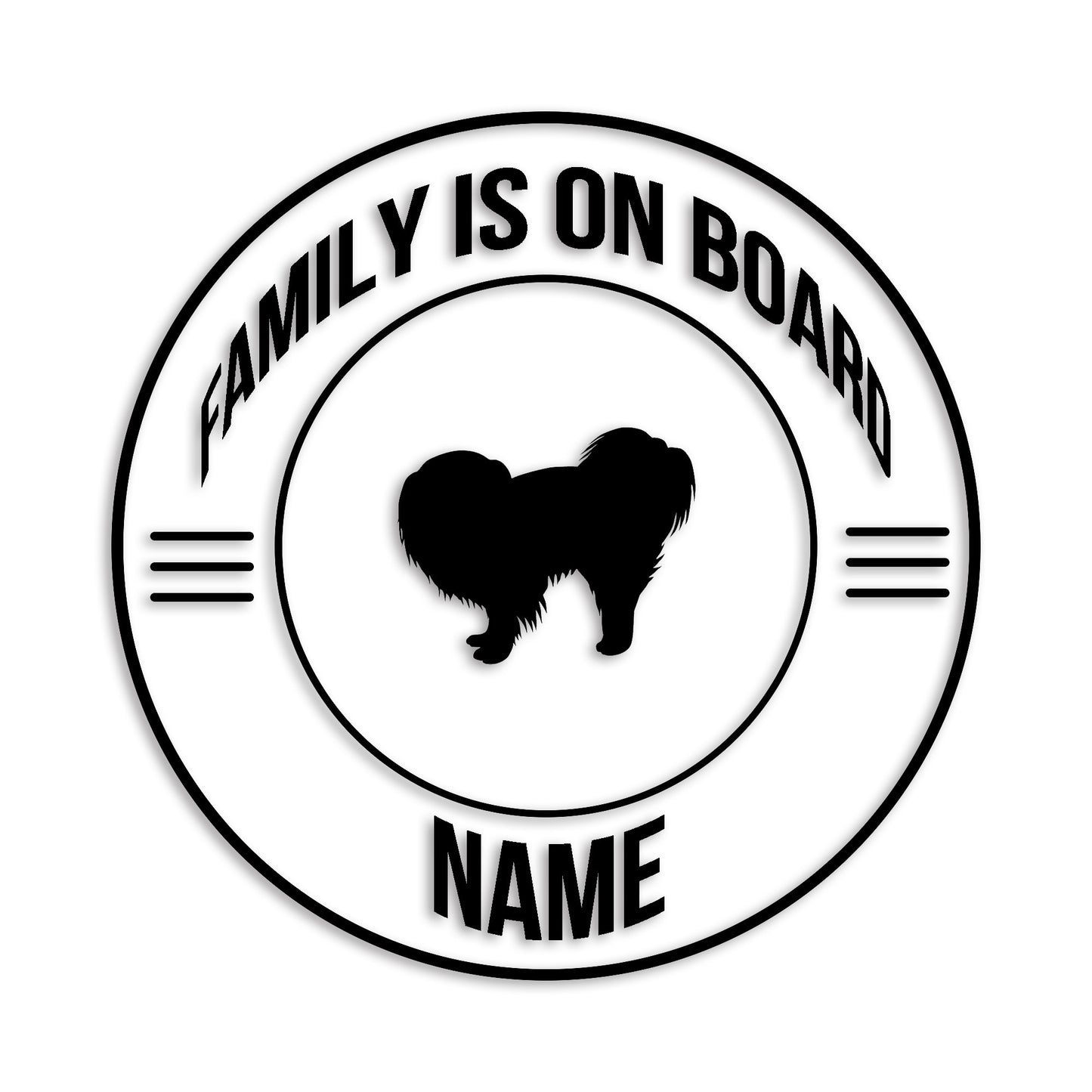 狆 ちん 文字入れ可能 ペット 犬 カッティング ステッカー (st-148-129)