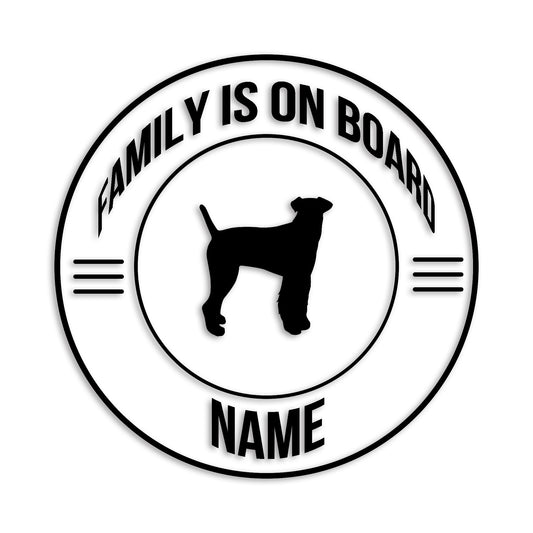 エアデール 文字入れ可能 ペット 犬 カッティング ステッカー (st-148-14)