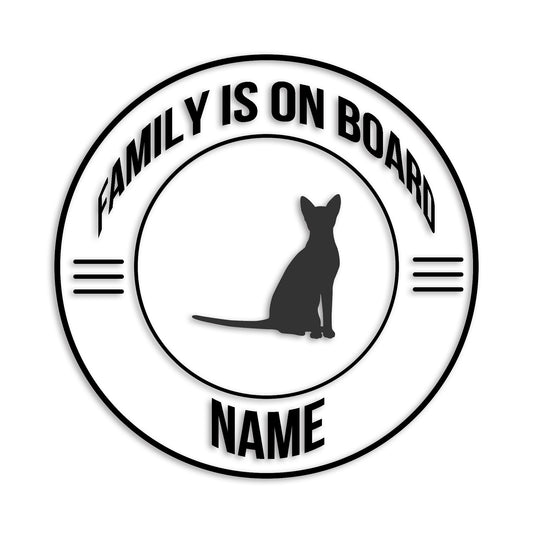 オリエンタル 文字入れ可能 ペット 猫 カッティング ステッカー (st-148-144)