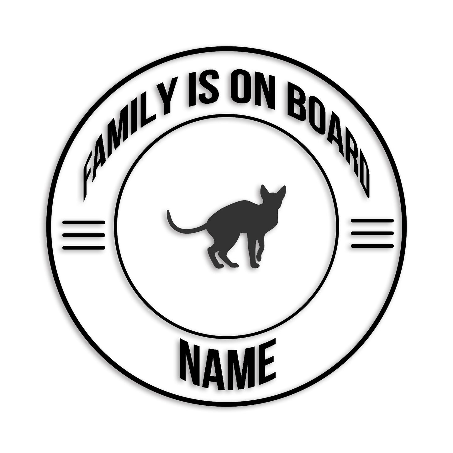 スフィンクス 文字入れ可能 ペット 猫 カッティング ステッカー (st-148-156)