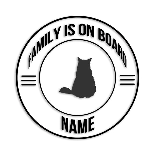 ノルウェージャンフォレストキャット 文字入れ可能 ペット 猫 カッティング ステッカー (st-148-162)