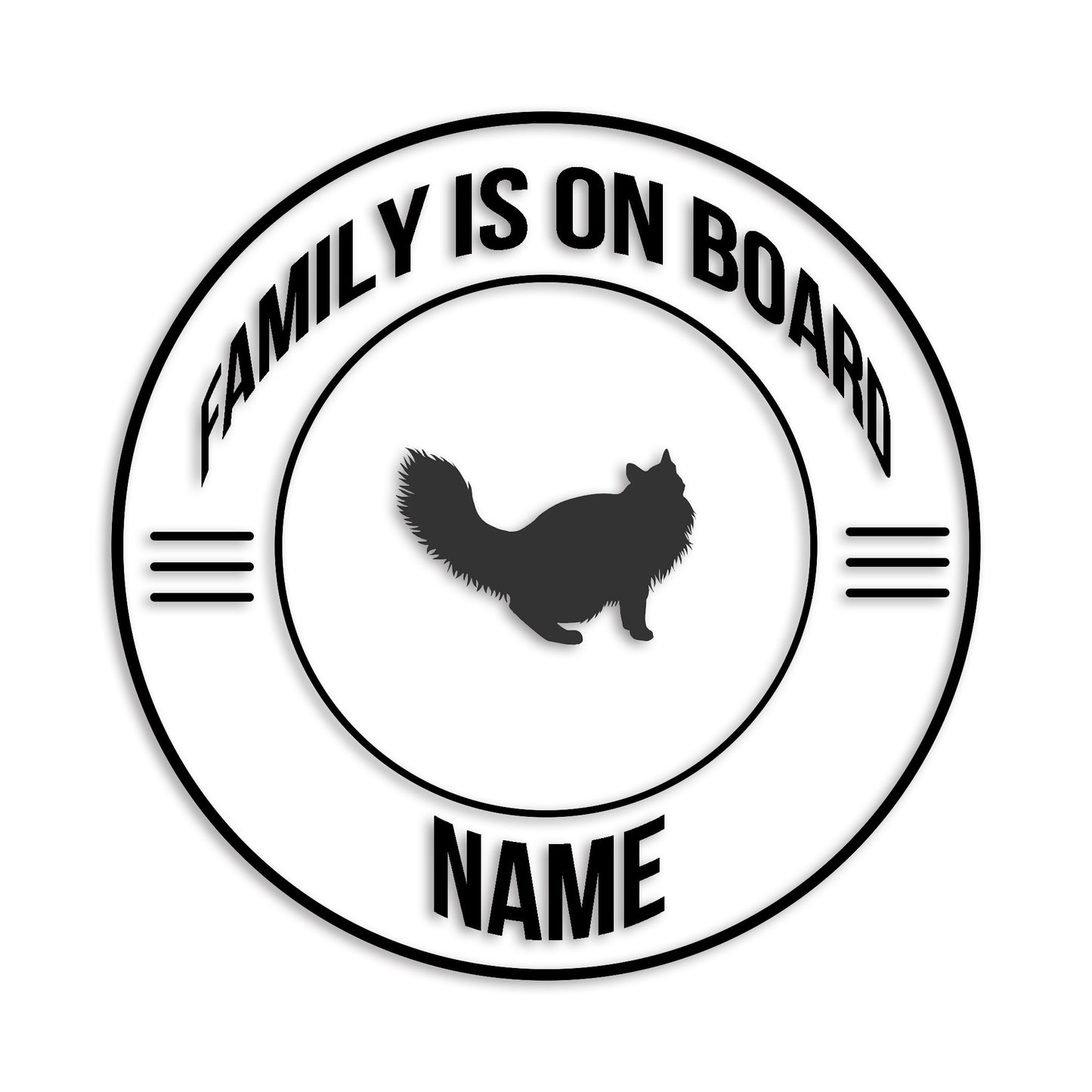 ノルウェージャンフォレストキャット 文字入れ可能 ペット 猫 カッティング ステッカー (st-148-163)