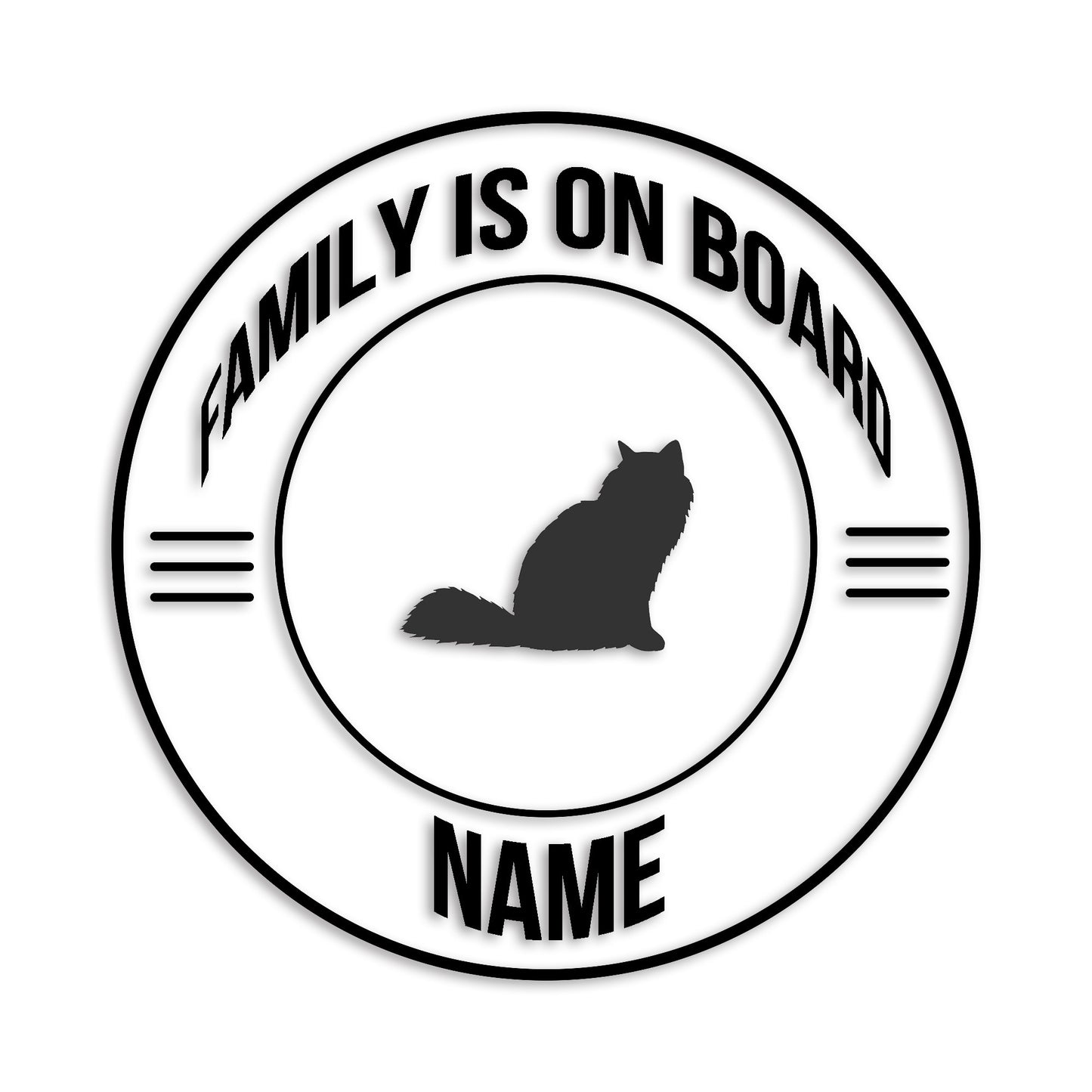 バーマン 文字入れ可能 ペット 猫 カッティング ステッカー (st-148-164)