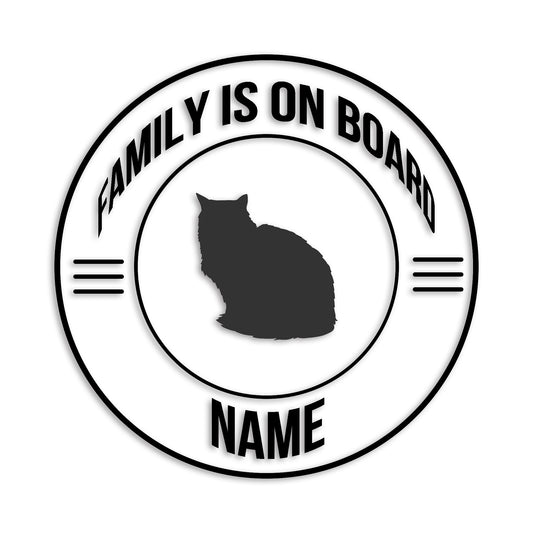 ペルシャ 文字入れ可能 ペット 猫 カッティング ステッカー (st-148-169)