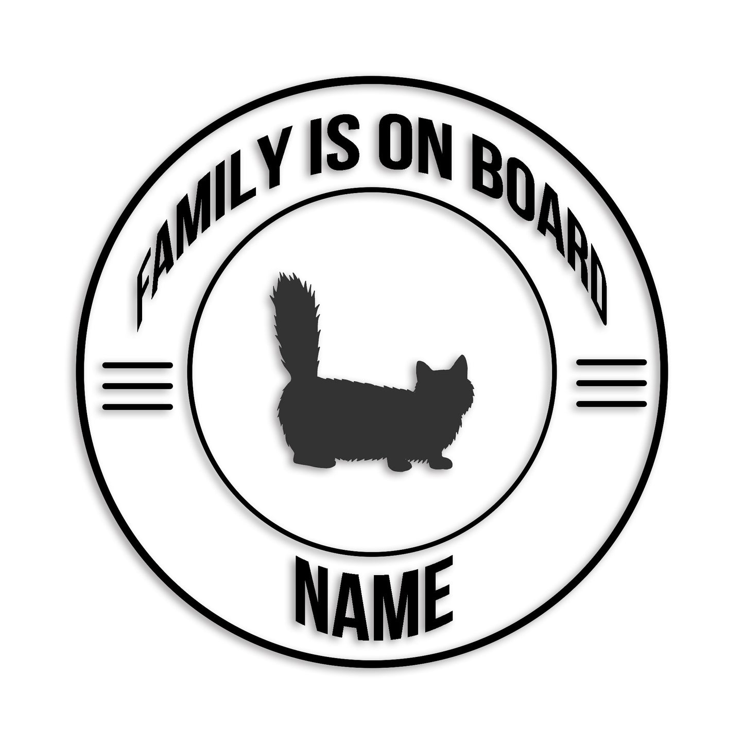 マンチカン 文字入れ可能 ペット 猫 カッティング ステッカー (st-148-171)