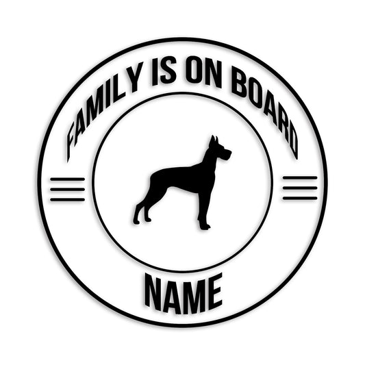 グレートデン 文字入れ可能 カッティングステッカー st-148-19