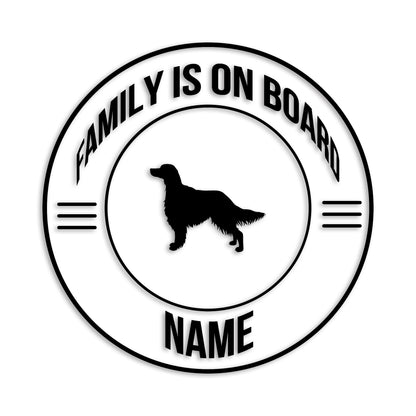 アイリッシュセッター 文字入れ可能 ペット 犬 カッティング ステッカー (st-148-2)