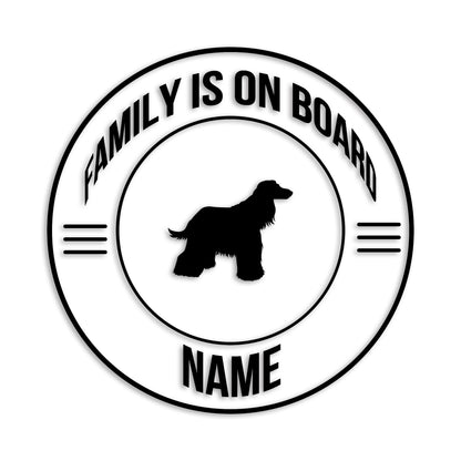 アフガンハウンド 文字入れ可能 ペット 犬 カッティング ステッカー (st-148-3)