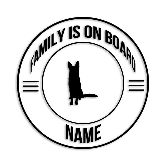 ジャーマンシェパード 文字入れ可能 カッティングステッカー st-148-30