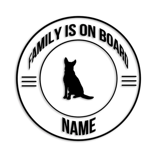 ジャーマンシェパード 文字入れ可能 カッティングステッカー st-148-31