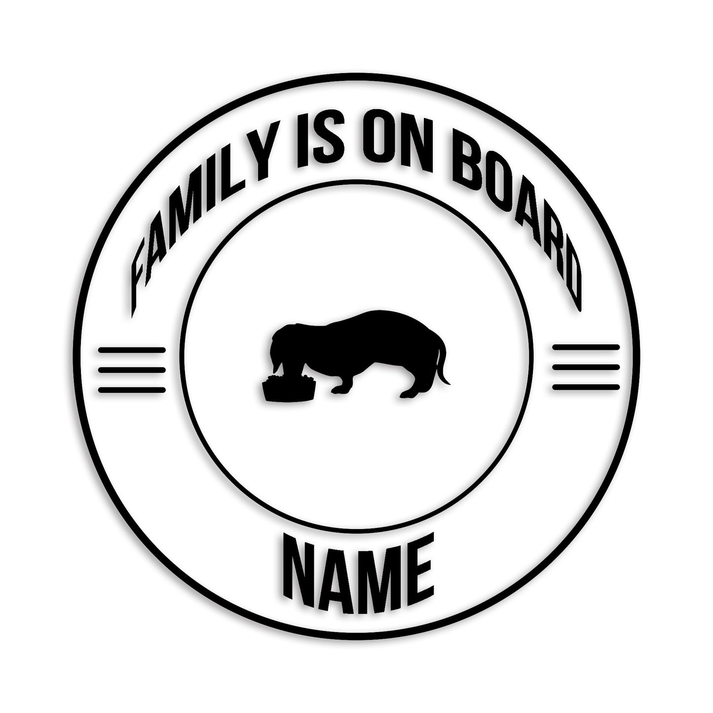 ダックスフンド 文字入れ可能 ペット 犬 カッティング ステッカー (st-148-44)