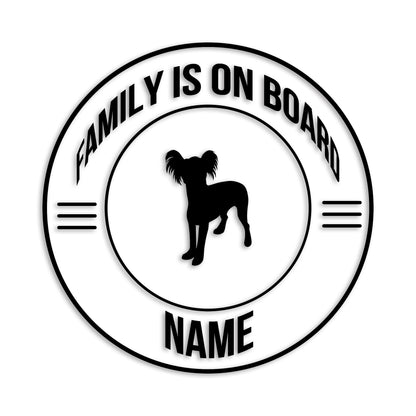 チャイニーズクレステッドドッグ 文字入れ可能 ペット 犬 カッティング ステッカー (st-148-49)