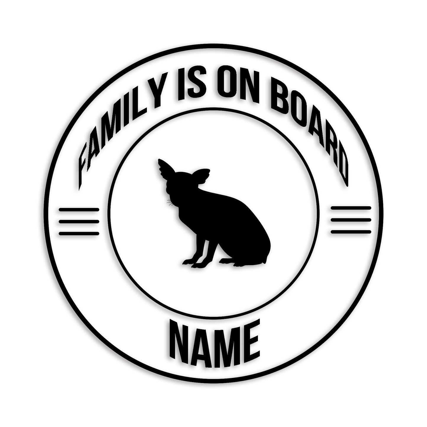 チワワ 文字入れ可能 ペット 犬 カッティング ステッカー (st-148-51)