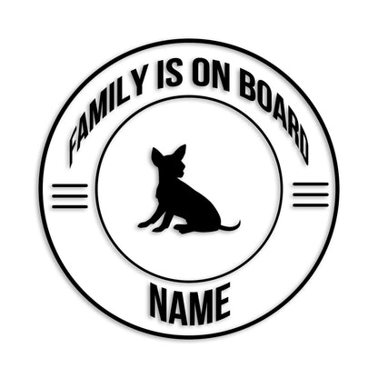 チワワ 文字入れ可能 ペット 犬 カッティング ステッカー (st-148-52)