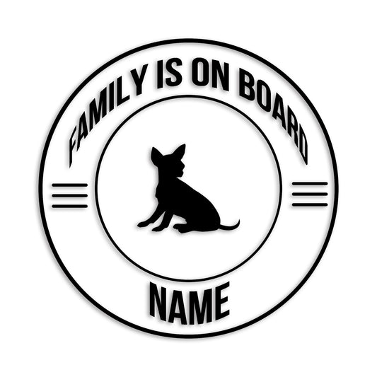 チワワ 文字入れ可能 ペット 犬 カッティング ステッカー (st-148-52)