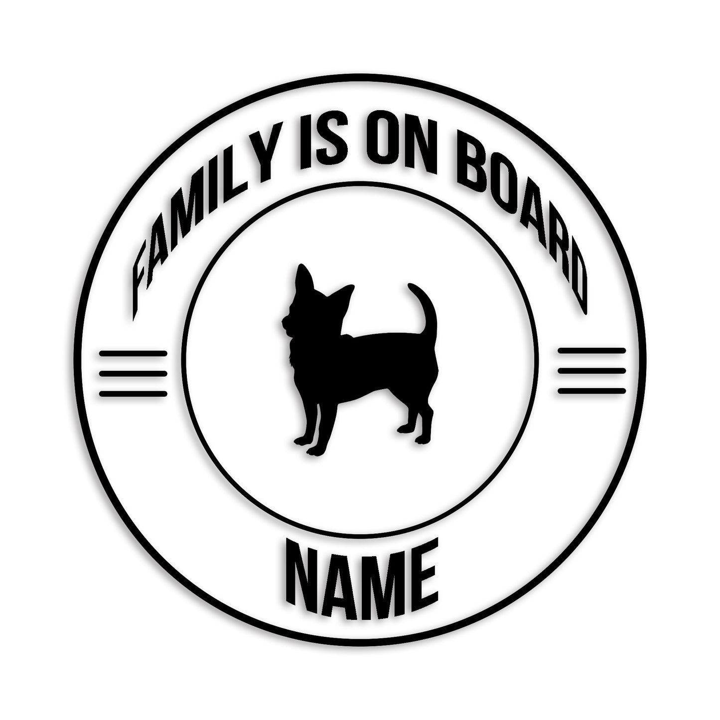 チワワ 文字入れ可能 ペット 犬 カッティング ステッカー (st-148-53)