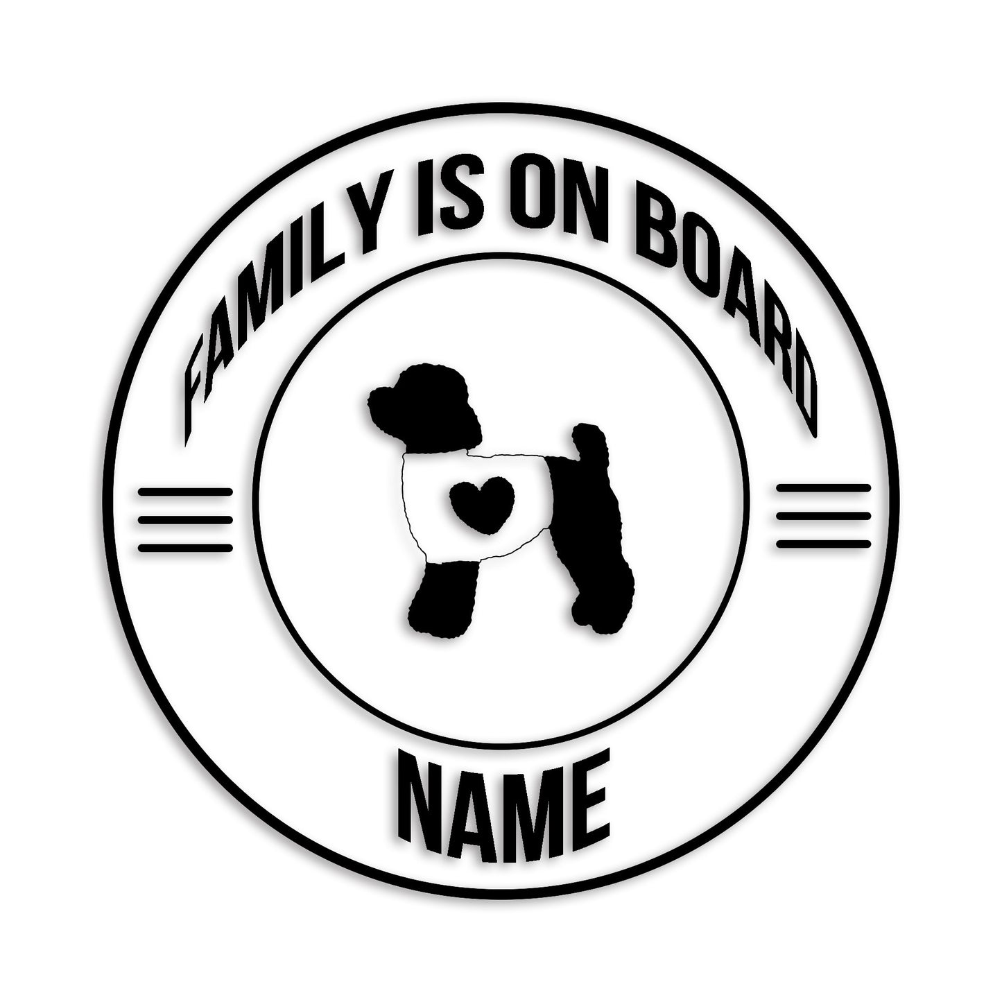 トイプードル 文字入れ可能 ペット 犬 カッティング ステッカー (st-148-55)