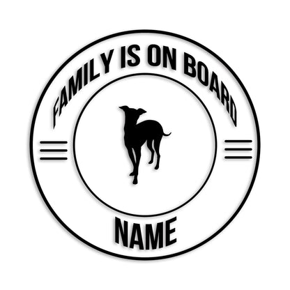 イタリアングレーハウンド 文字入れ可能 ペット 犬 カッティング ステッカー (st-148-6)