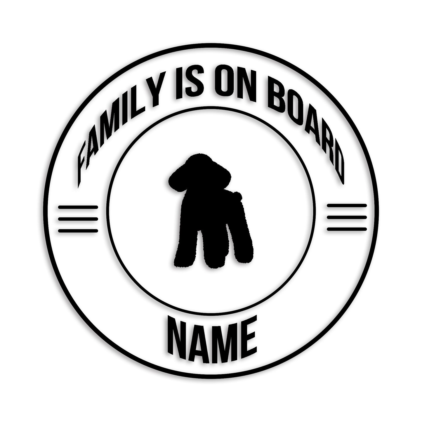 トイプードル 文字入れ可能 ペット 犬 カッティング ステッカー (st-148-60)