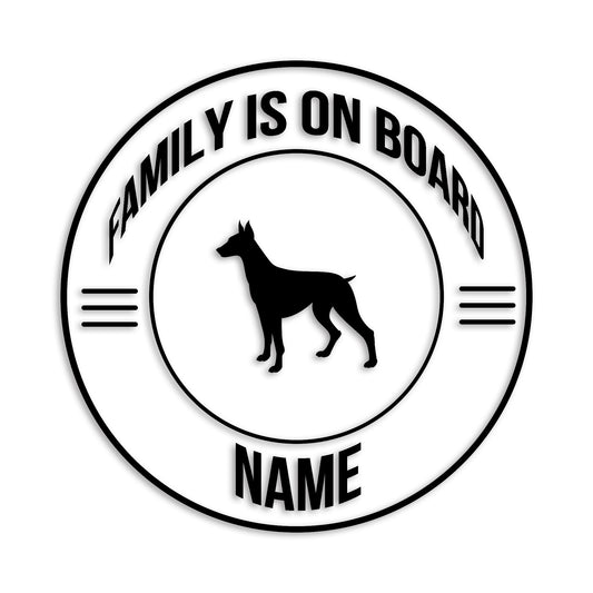 ドーベルマン 文字入れ可能 ペット 犬 カッティング ステッカー (st-148-61)